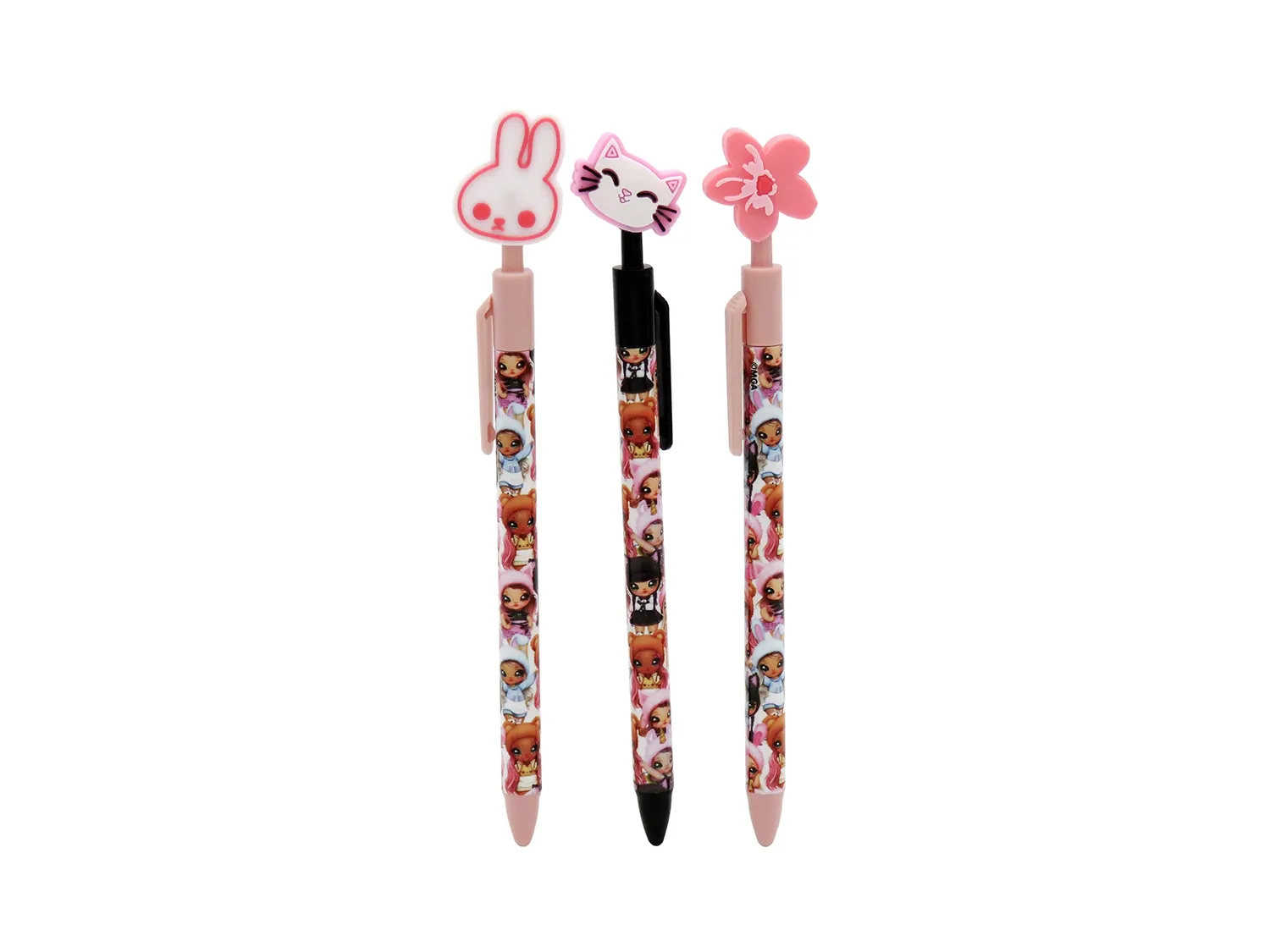 Na! Na! Na! Surprise lot 3 stylos bille chat fleur lapin