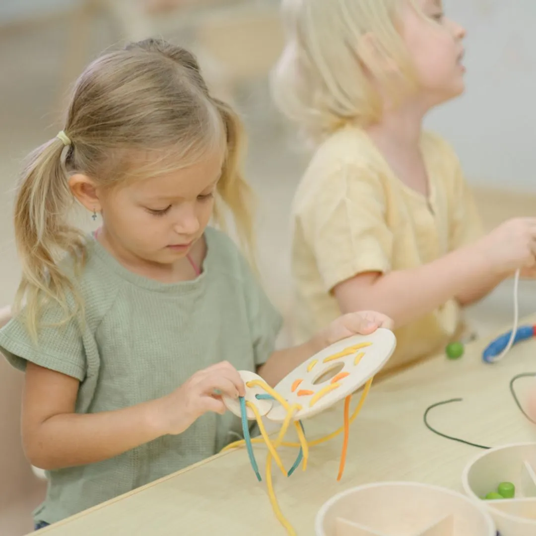 PlanToys Jeu de Laçage Bois dès 3 ans