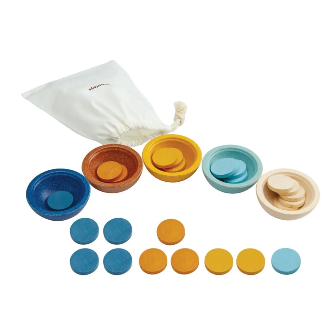 PlanToys Sort Count Cups Orchard jeu tri 18 mois