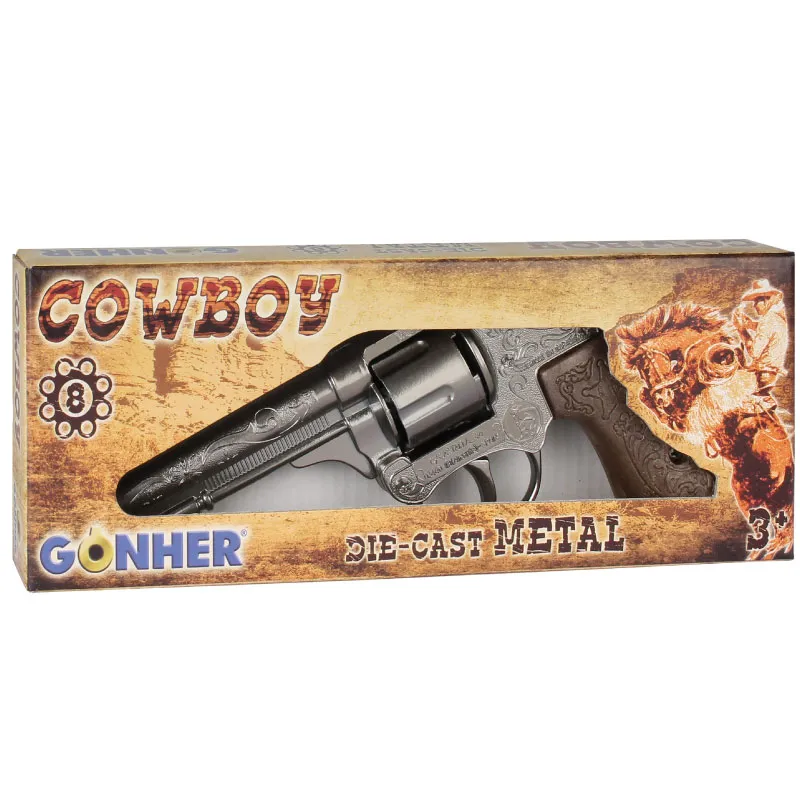 Gonher Cowboy révolver jouet 8 coups métal