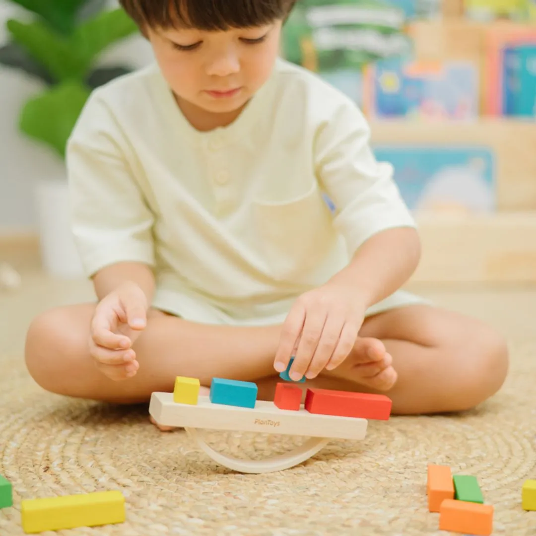 PlanToys Balancing Cargo jeu équilibre bateau 14 blocs