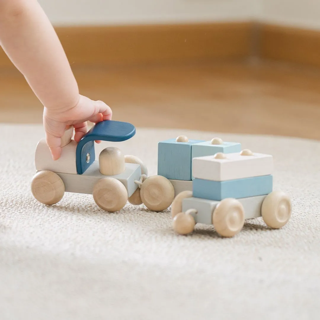 PlanToys Stacking Train Trio Orchard train bois à empiler