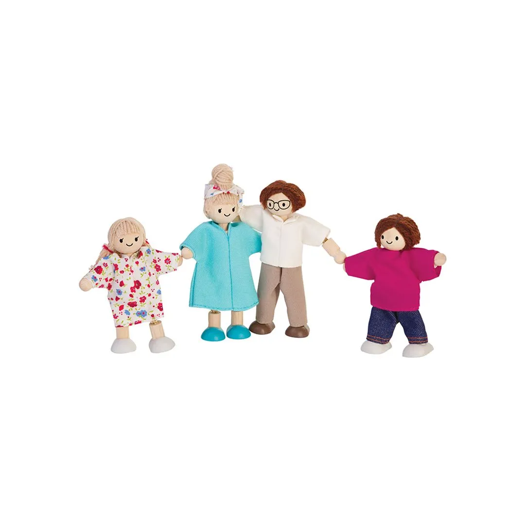 PlanToys Doll Family famille poupées bois 4 figurines