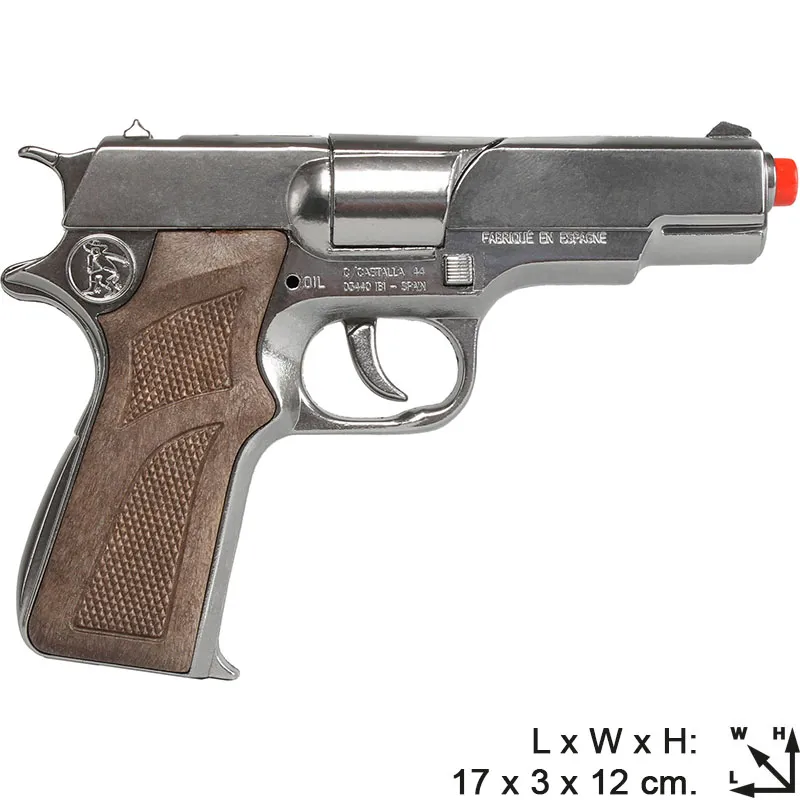 Gonher Police pistolet à amorces 8 coups métal