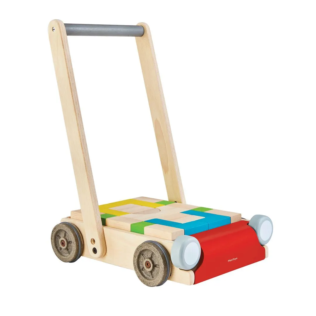 PlanToys Baby Walker chariot de marche bois réglable