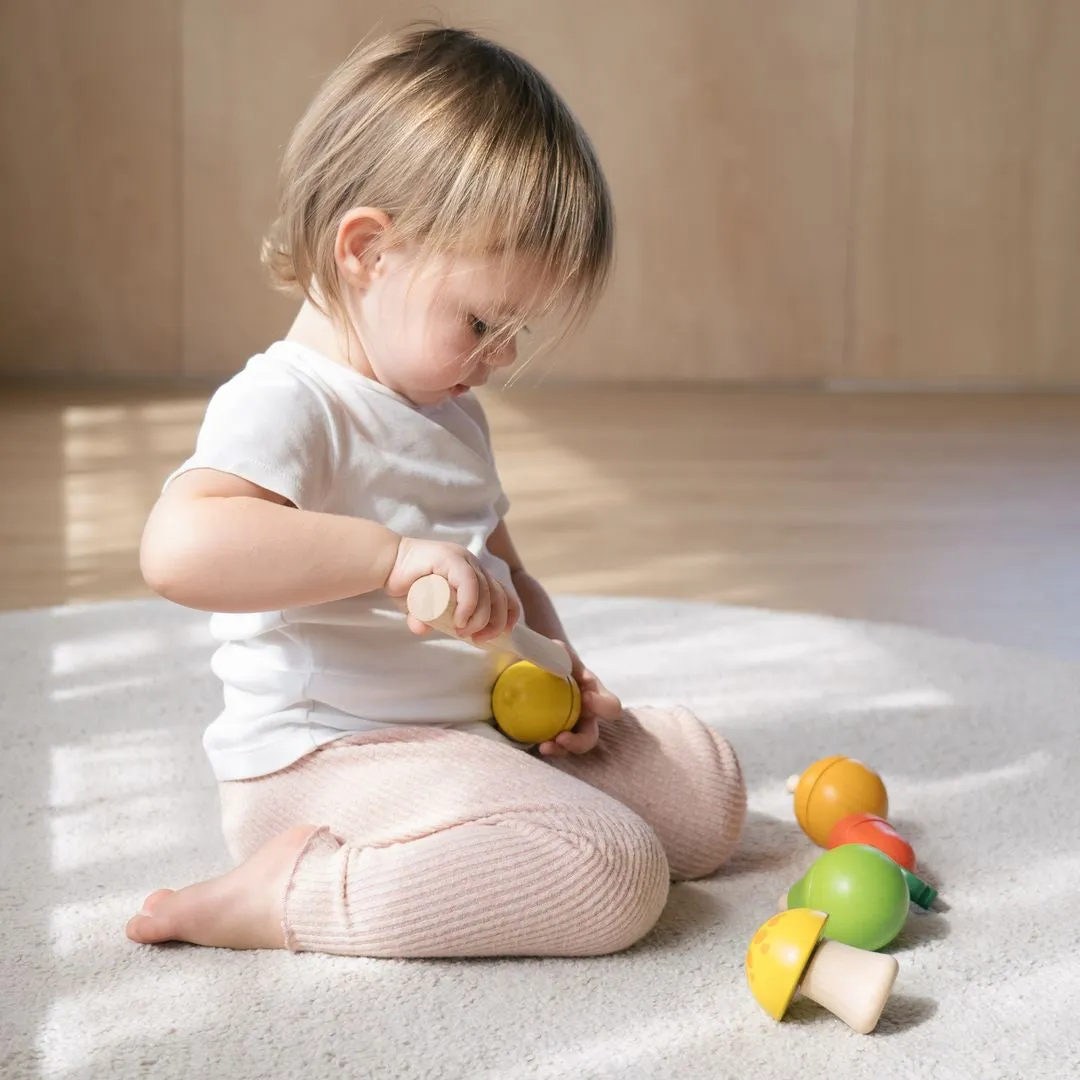 PlanToys Fruit & Vegetable set fruits à découper en bois