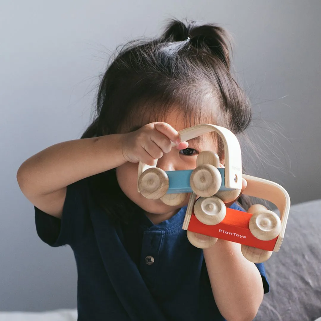 PlanToys Vroom Bus bus jouet bois bébé