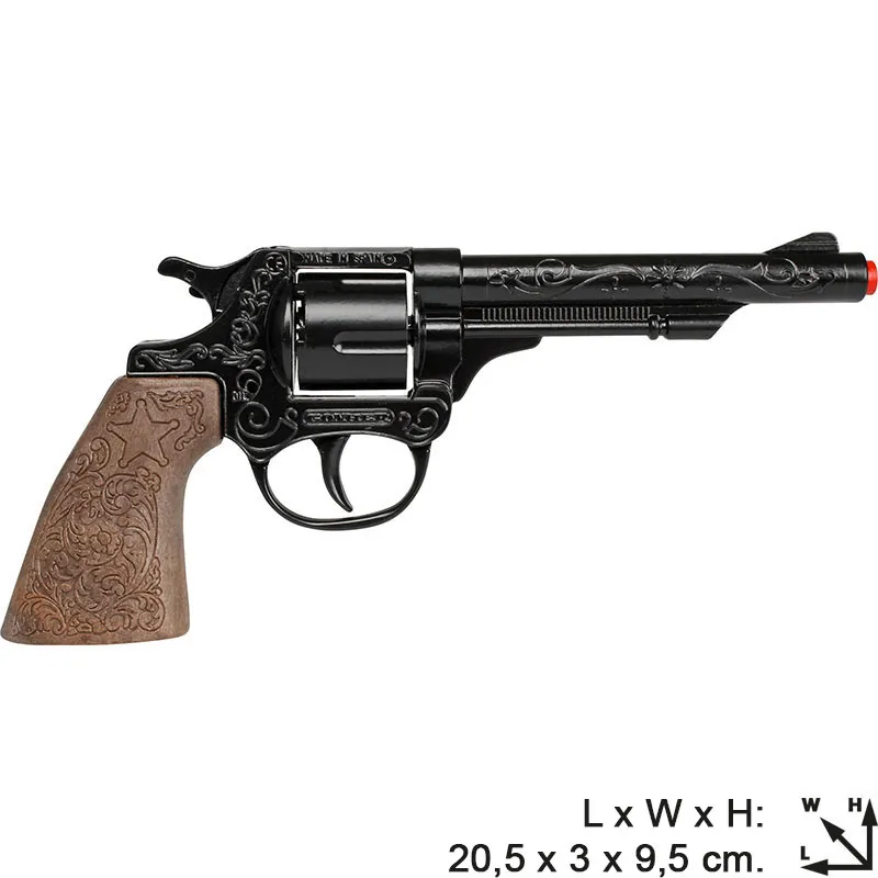 Gonher Cowboy revolver jouet 8 coups métal
