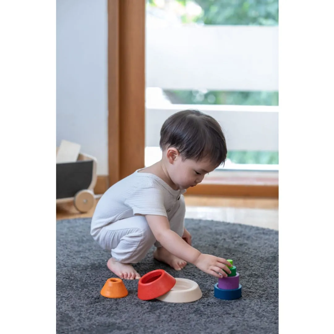 PlanToys Cone Sorting Unit Plus jeu de tri bois 9 pièces