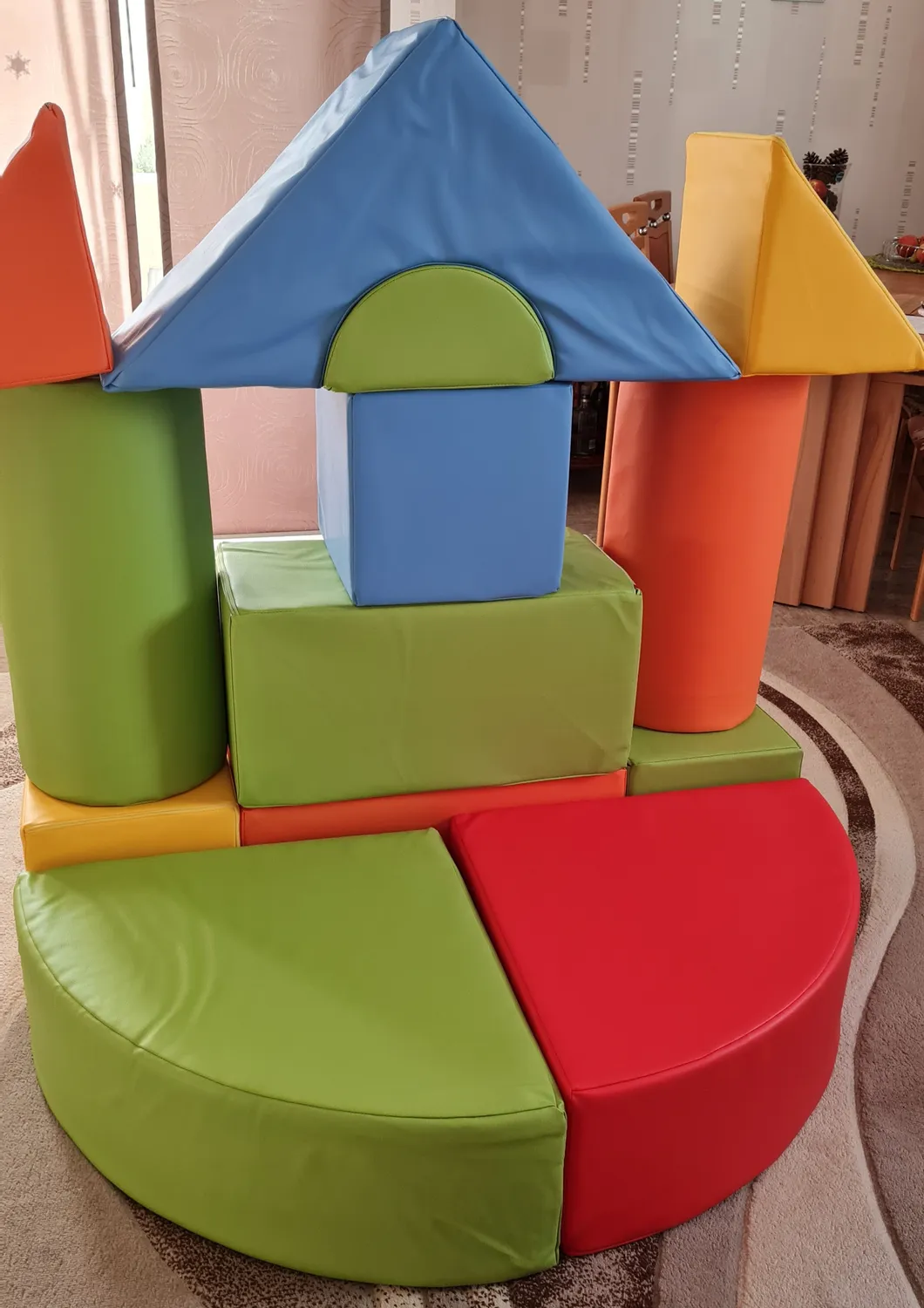 Velinda Blocs Soft Play 15 modules blanc rose pastel