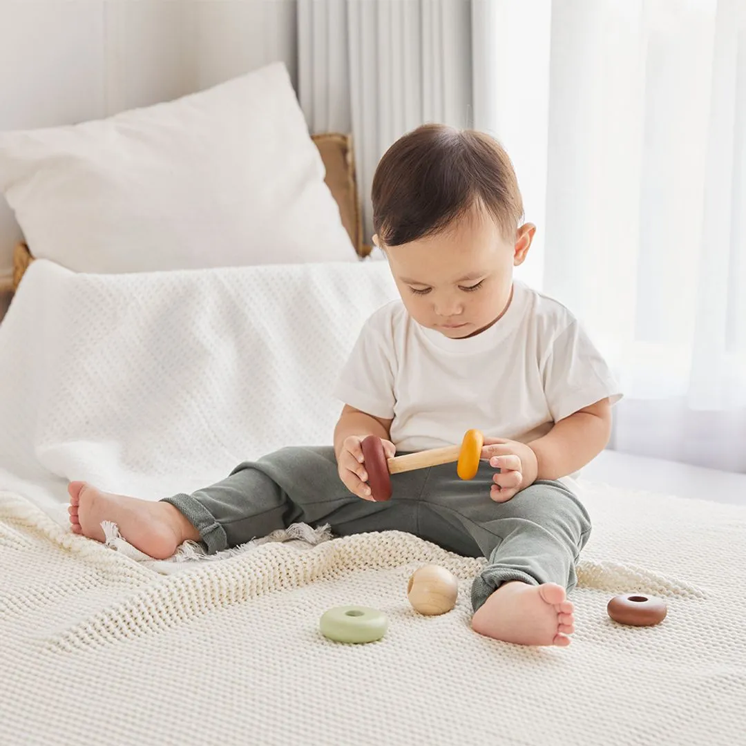 PlanToys First Stacking anneaux à empiler rustic