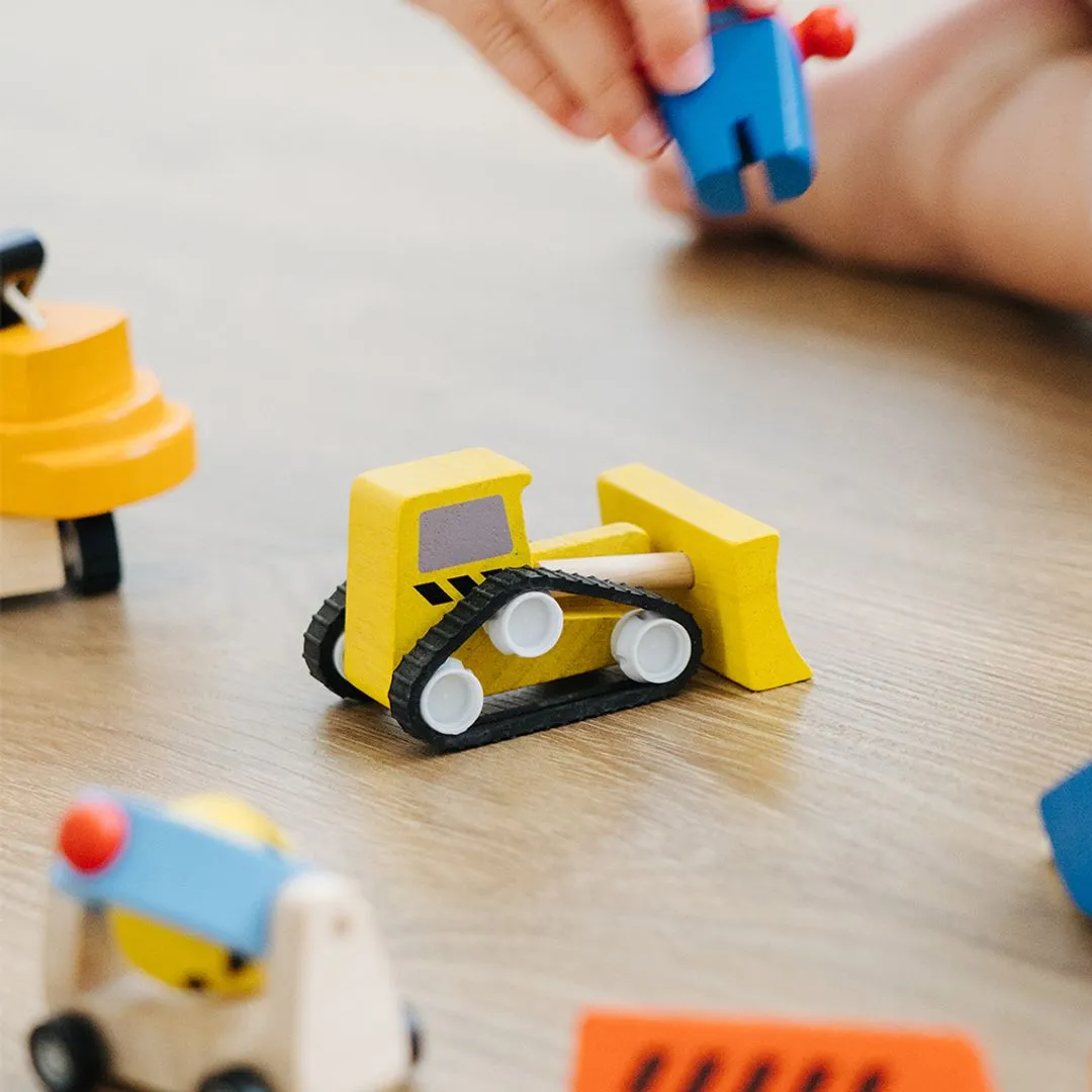 PlanToys Road Construction véhicules chantier bois