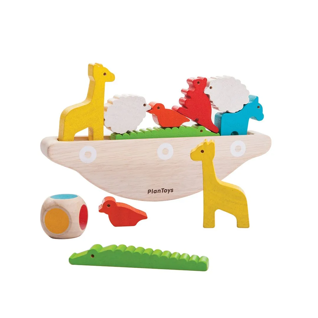 PlanToys Balancing Boat jeu d'équilibre bois