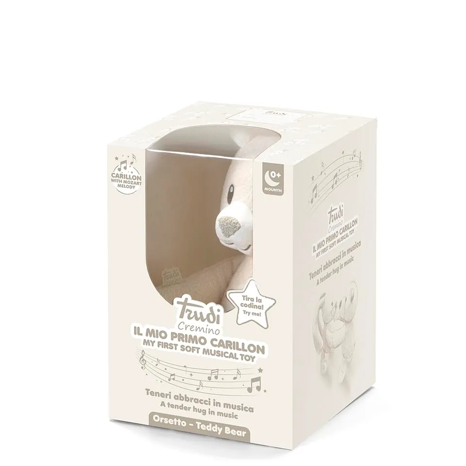 Trudi Cremino 28172 peluche carillon ours ivoire taille S