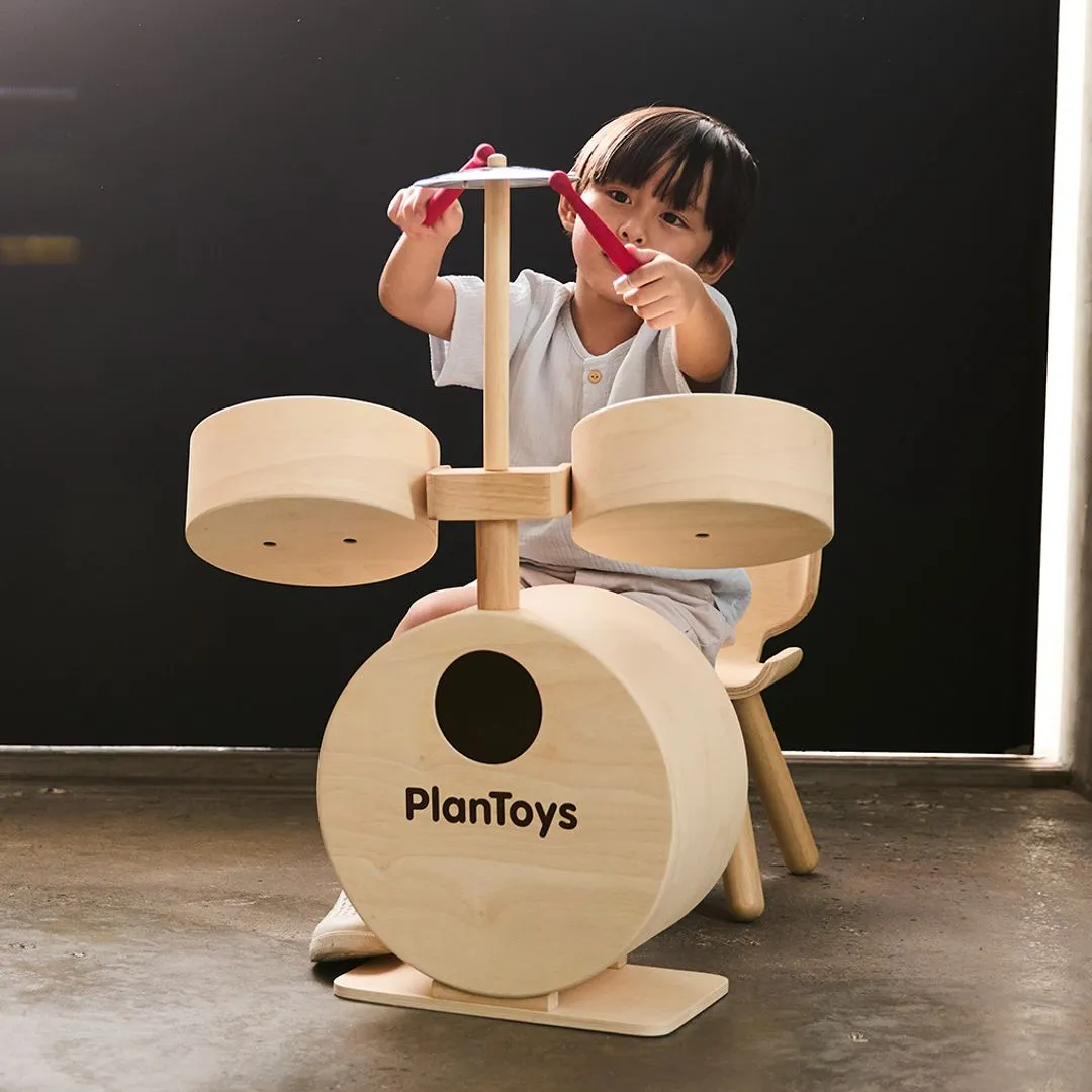 PlanToys Drum Set batterie enfant bois dès 3 ans