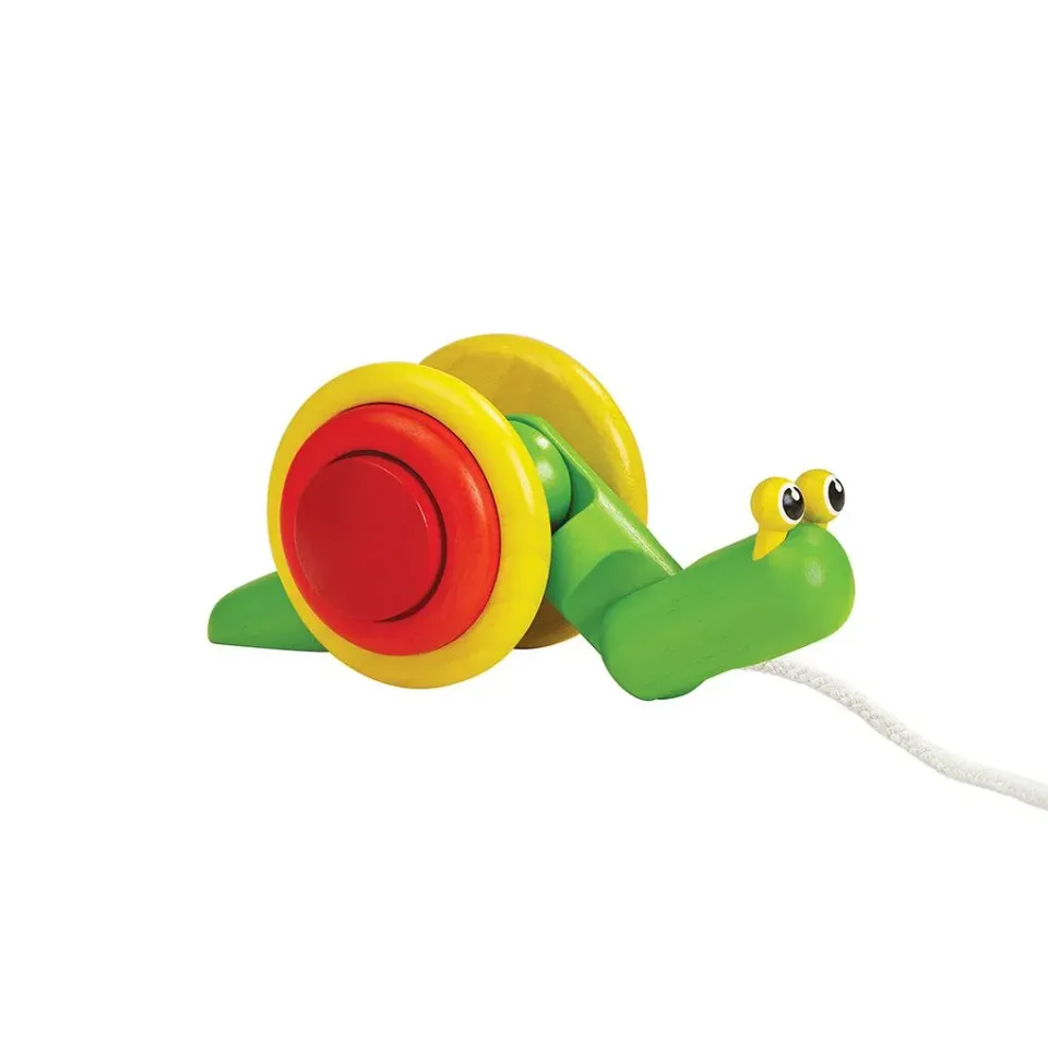PlanToys Pull Along Snail escargot à tirer bois 12 mois