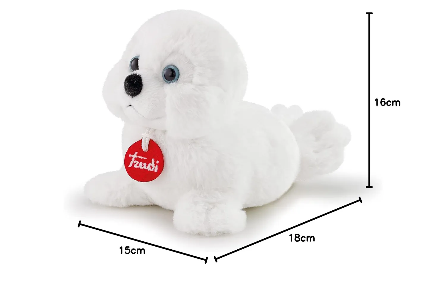 Trudi Puppies TUDO1000 peluche phoque blanc S