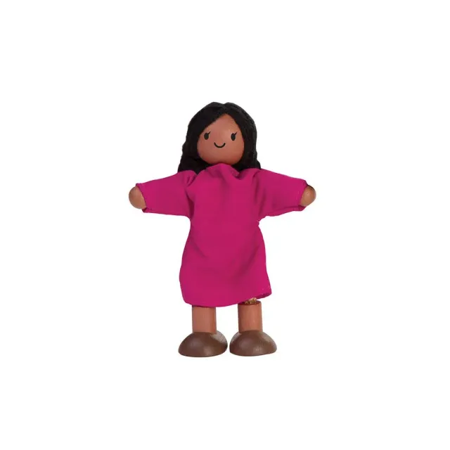 PlanToys Girl Figurine Maison de Poupée Peau Mate