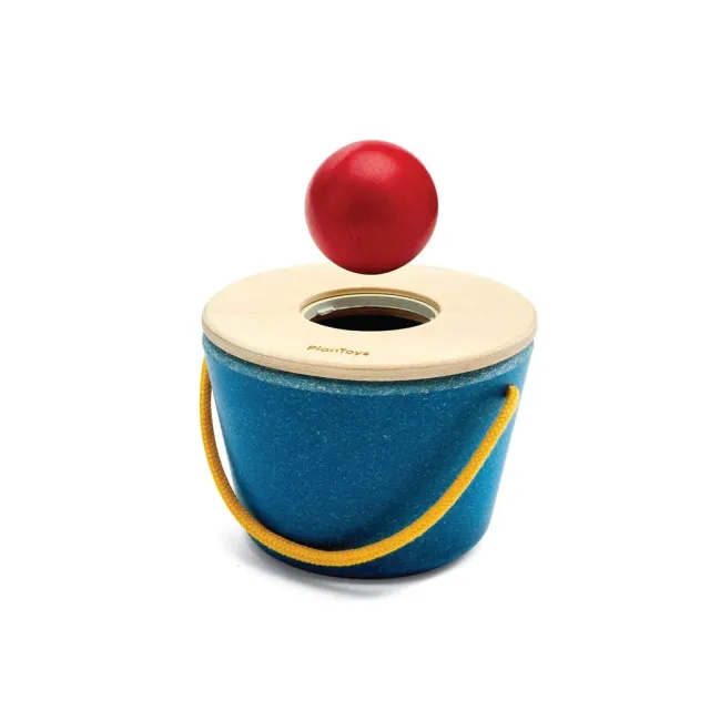 PlanToys Pop N Drop Bucket seau balle bois 12 mois