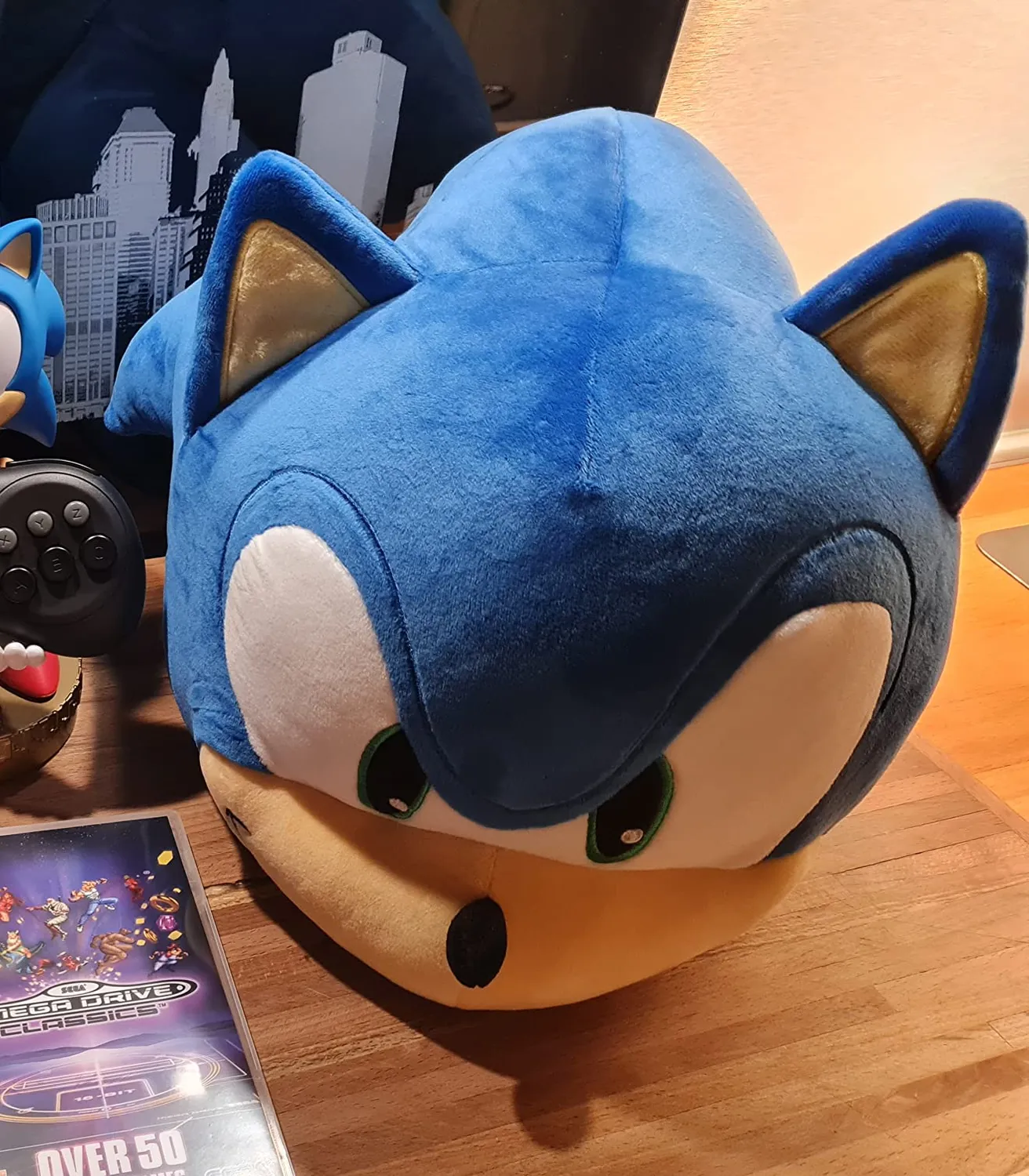 Tomy Mocchi Sonic 3D peluche méga bleue 38 cm
