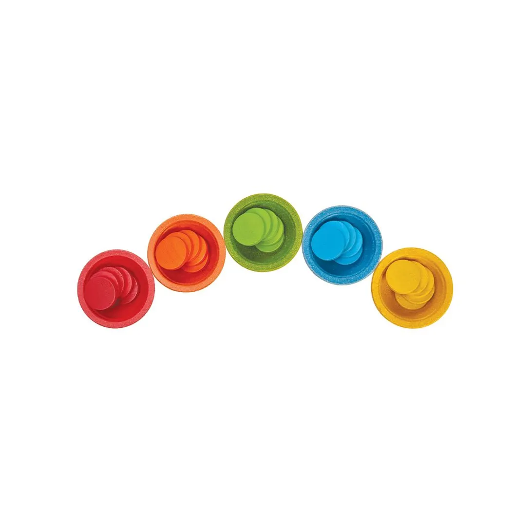 PlanToys Sort & Count Cups gobelets tri 18 mois