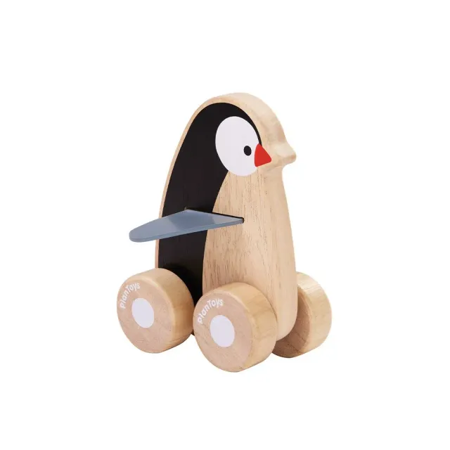 PlanToys Penguin Wheelie pingouin à pousser dès 12 mois