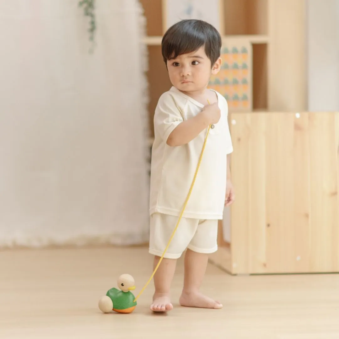 PlanToys Pull-Along Duck jouet à tirer canard en bois 12 mois