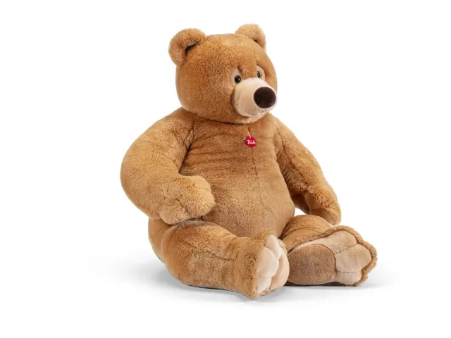 Trudi Ettore ours peluche poils longs regard tendre