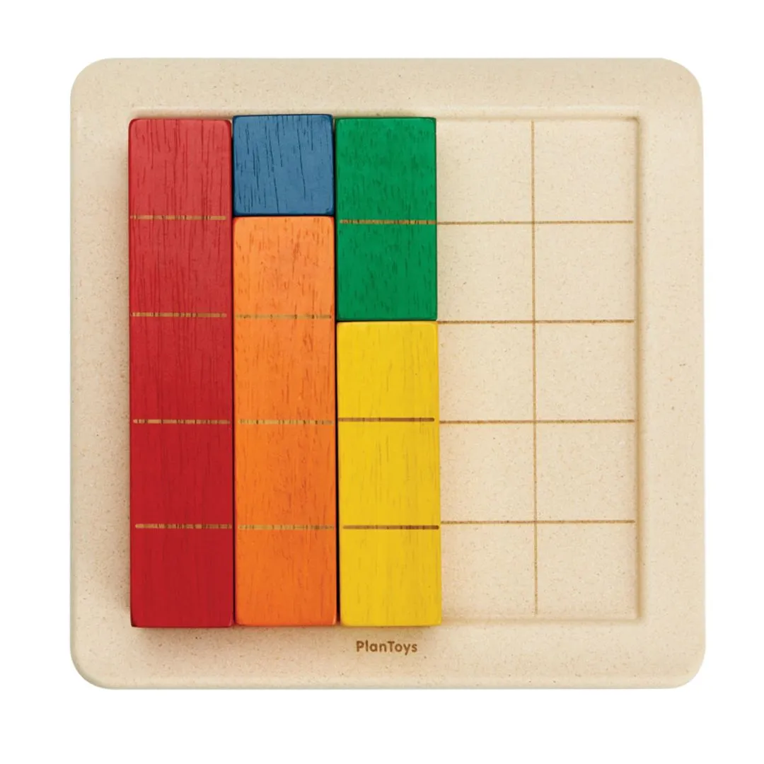 PlanToys Unit Plus Blocs à compter couleur bois 18 mois