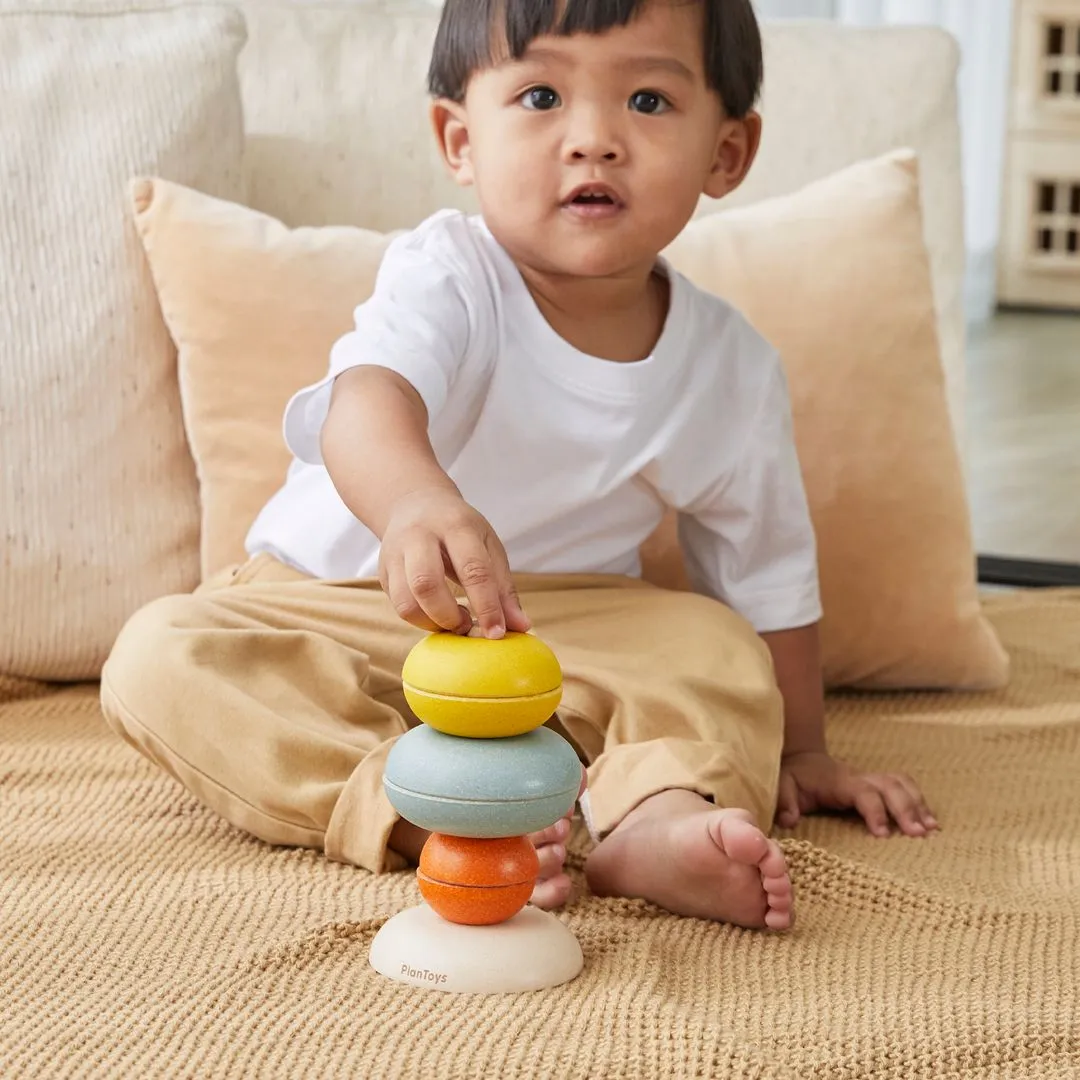 PlanToys Stacking Ring jeu à empiler bois 12 mois