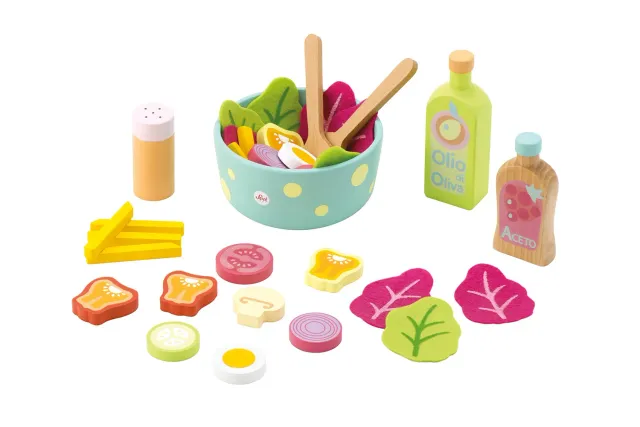Trudi Sevi Set Salade 82986 Dinette Bois Enfant