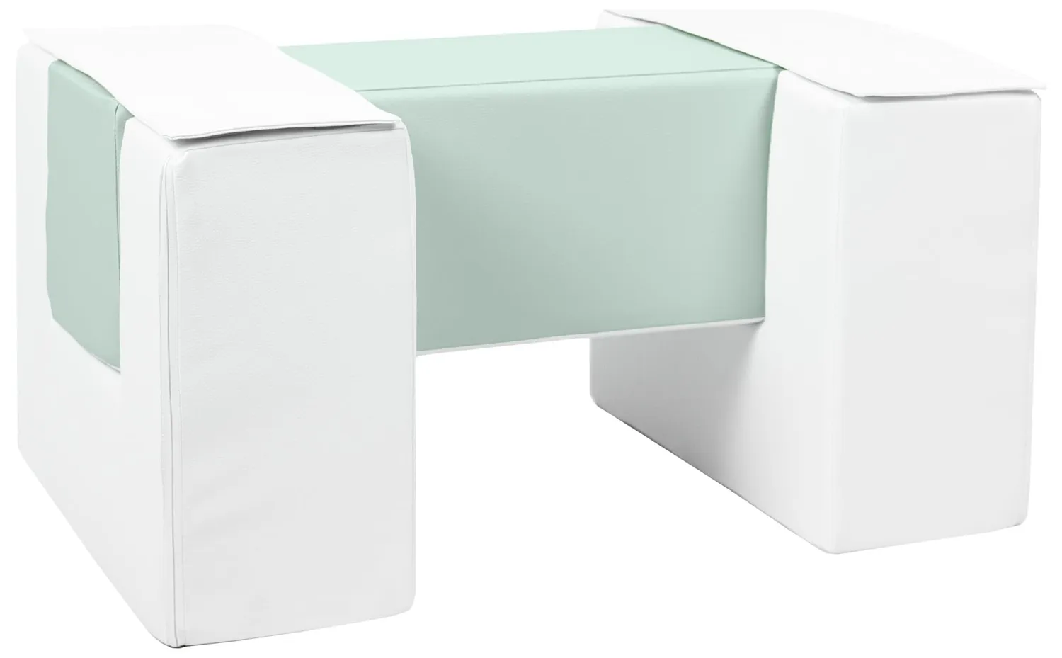 Velinda Passerelle Lot de 3 Blocs en Mousse Gris Velours Côtelé