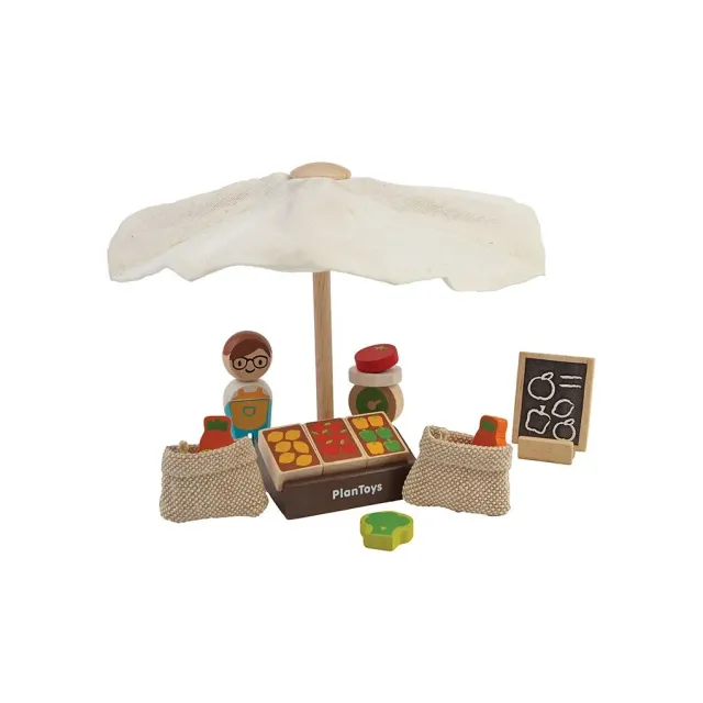 PlanToys PlanWorld Market mini marché bois 3 ans+