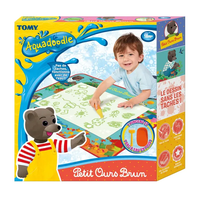Tomy Aquadoodle Petit Ours Brun Tapis Dessin Eau 75x55