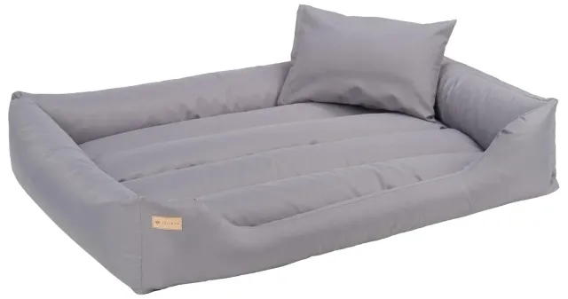 Velinda Panier Couchage Chien 120x90cm Gris Coussin
