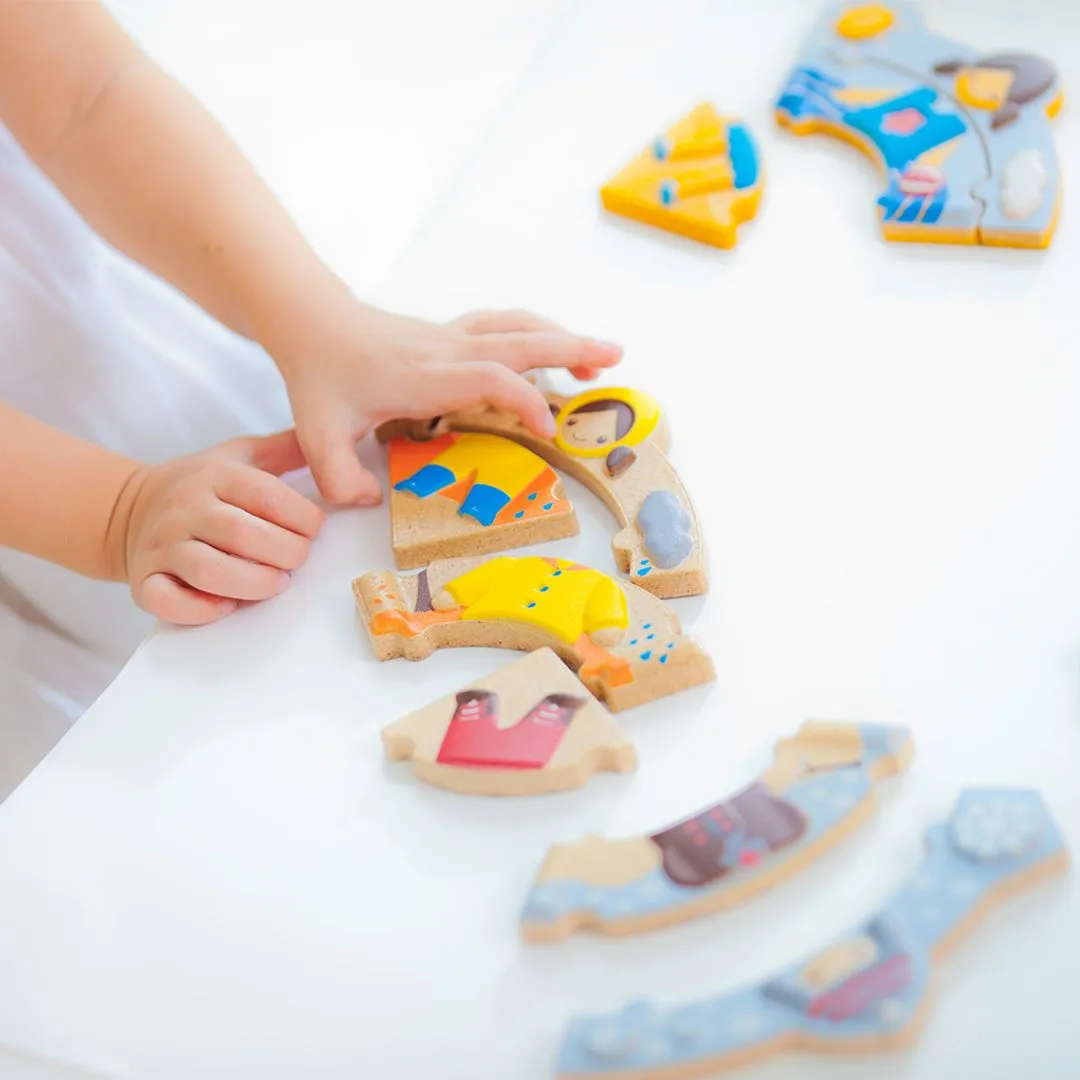 PlanToys Weather Dress-Up puzzle météo bois