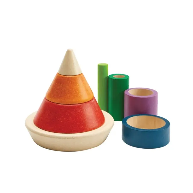 PlanToys Cone Sorting Unit Plus jeu de tri bois 9 pièces