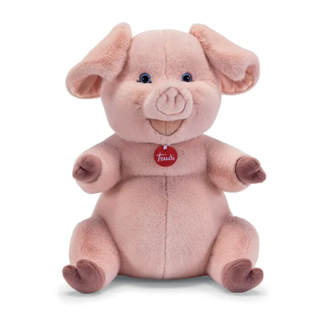Trudi 28396 peluche Zack le cochon L 27x36x26cm ferme