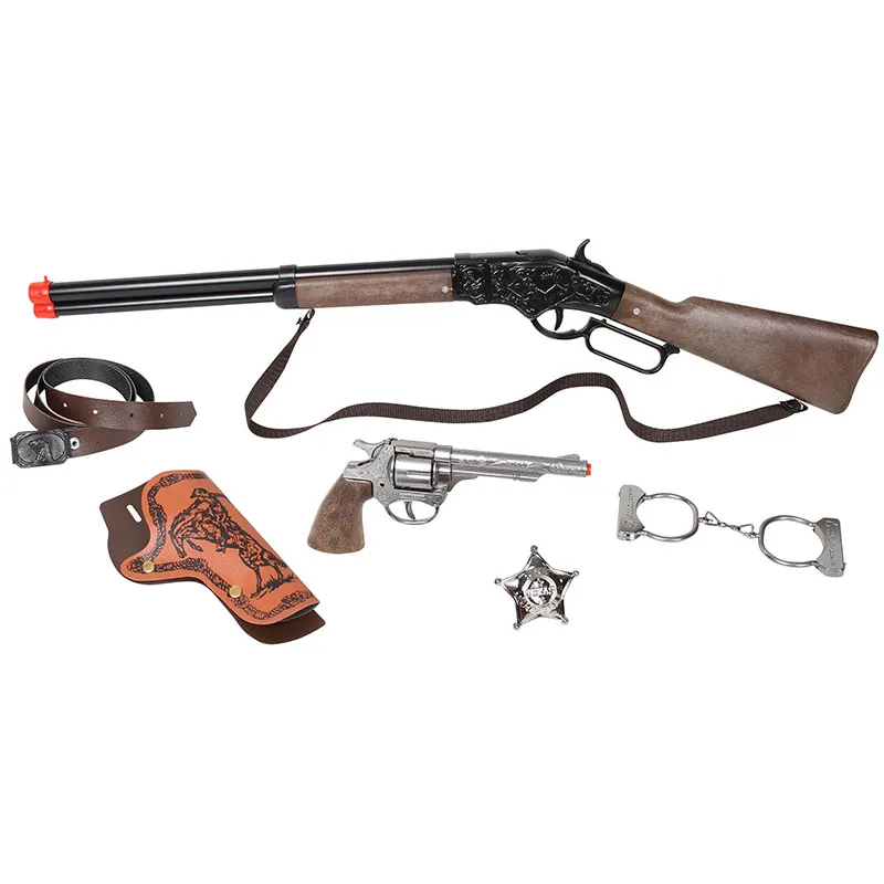 Gonher Wild-West grand set pistolet jouet 8 coups complet