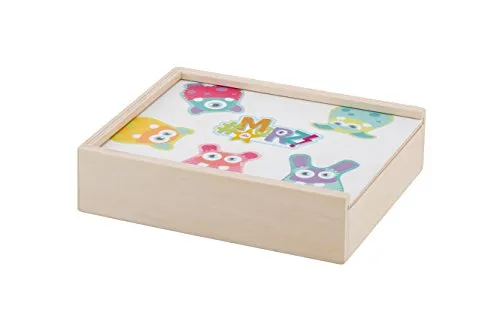 Trudi Sevi 82975 boîte 4 puzzles bois phosphorescent
