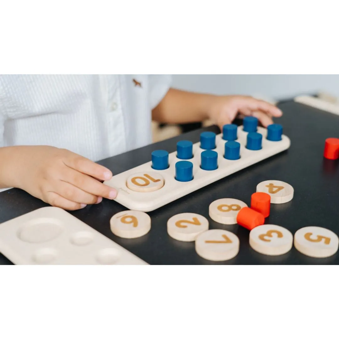 PlanToys Unit Plus Ten Frame jeu calcul bois