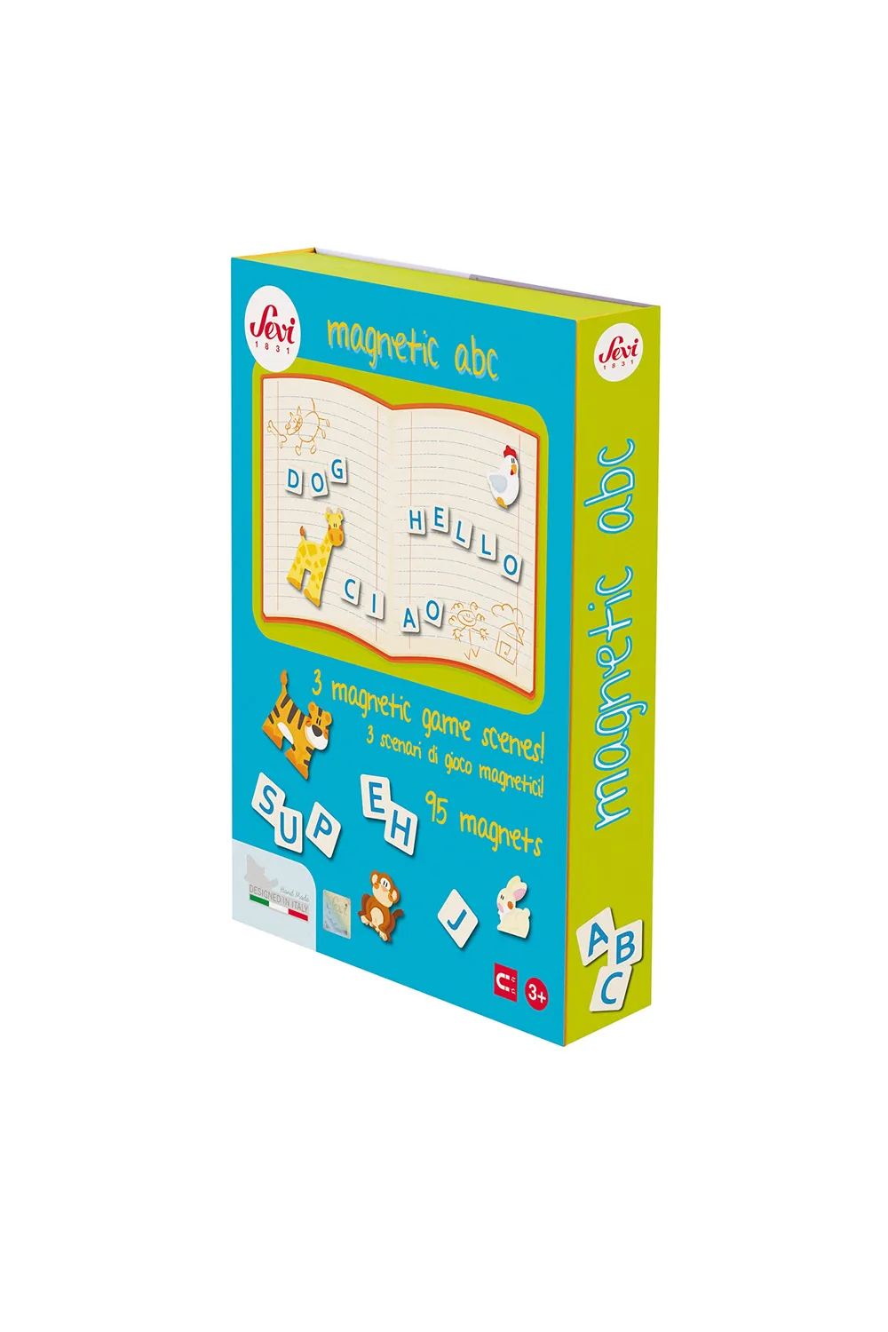 Trudi Sevi 82846 puzzle magnétique ABC 95 aimants multicolore