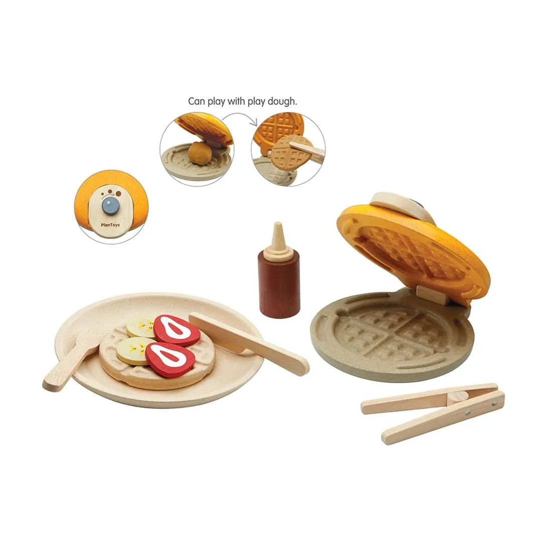 PlanToys Waffle Set dinette bois gaufres dès 2 ans