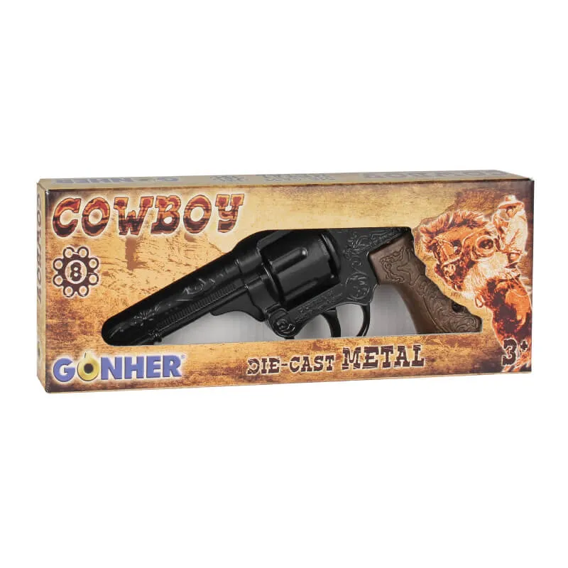 Gonher Cowboy revolver jouet 8 coups métal