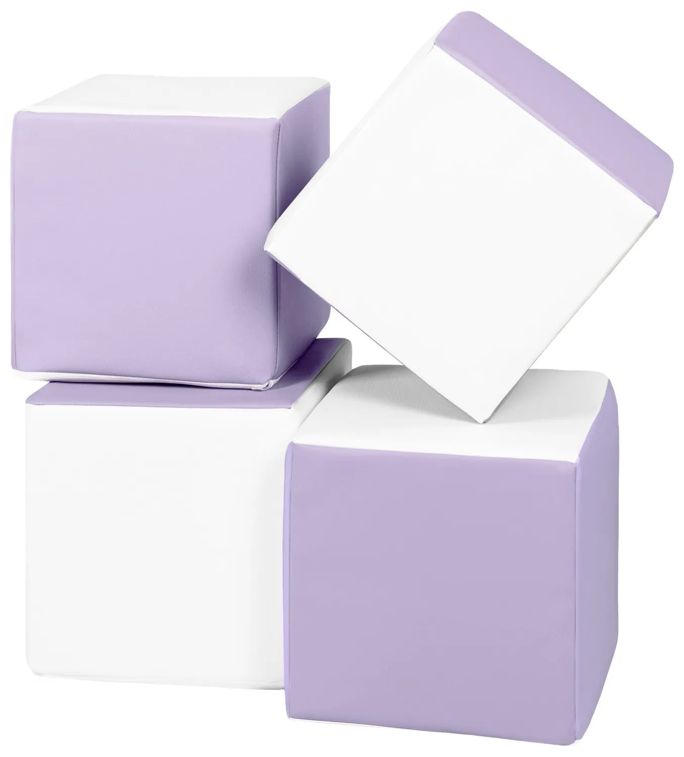 Velinda Cubes blocs en mousse blancs lot de 4
