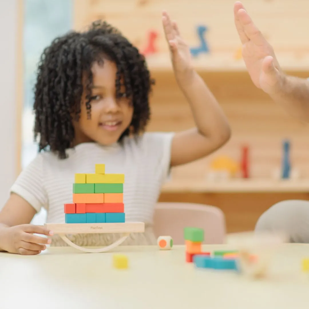 PlanToys Balancing Cargo jeu équilibre bateau 14 blocs