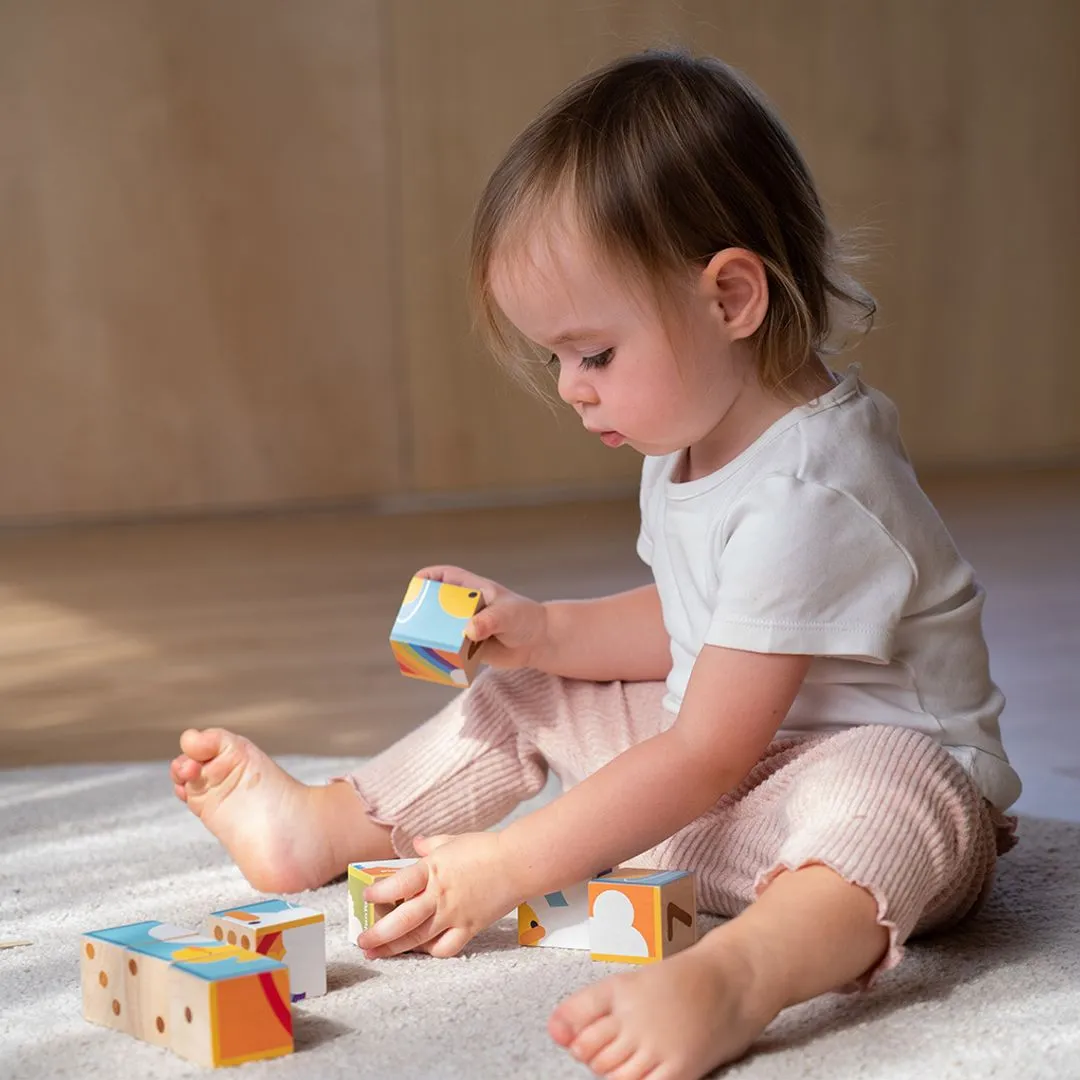 PlanToys Puzzle Cube puzzle cubes chiffres bois
