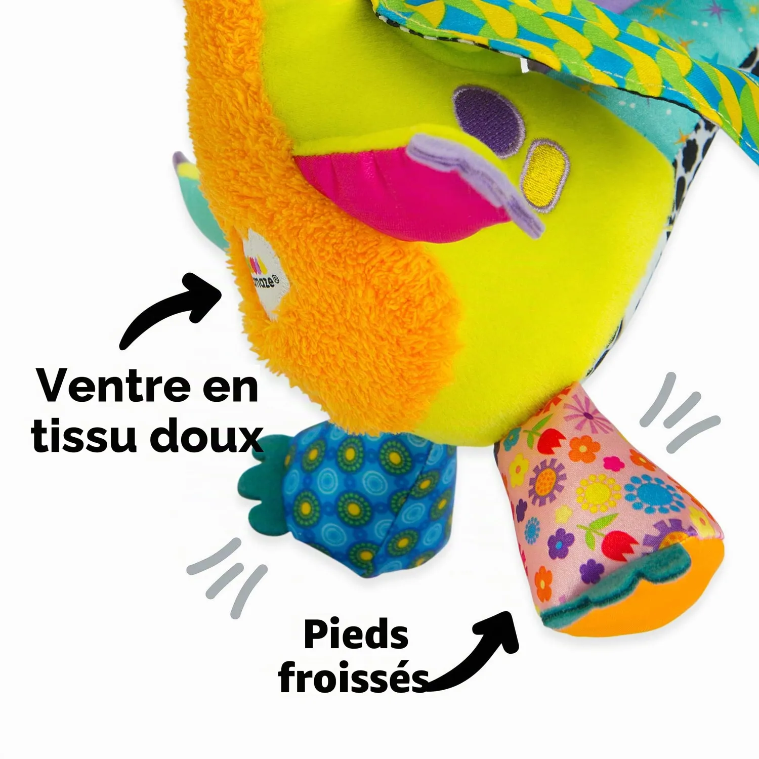 Tomy Lamaze Flip Flap Dragon peluche éveil naissance