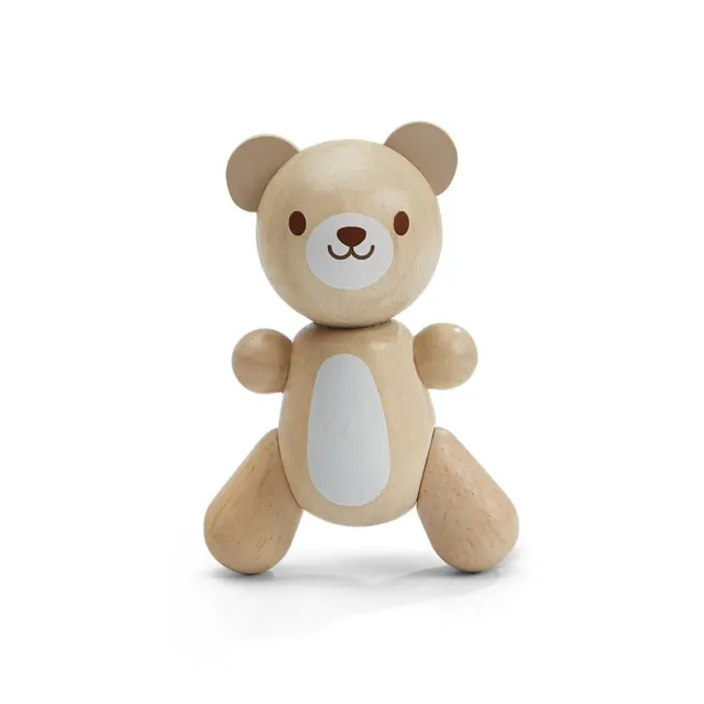 PlanToys Petit Ours figurine bois articulée bébé