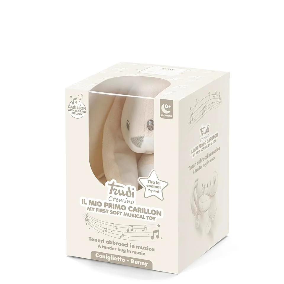 Trudi Cremino 28173 peluche carillon lapin ivoire taille S